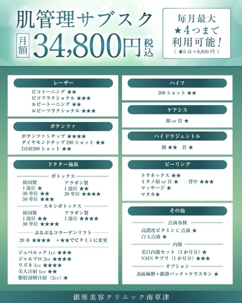 肌管理サブスク